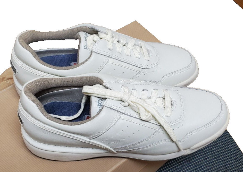 New Rockport Men's Pro Walker White Leather Lace Athletic Sneaker Shoe 6 m