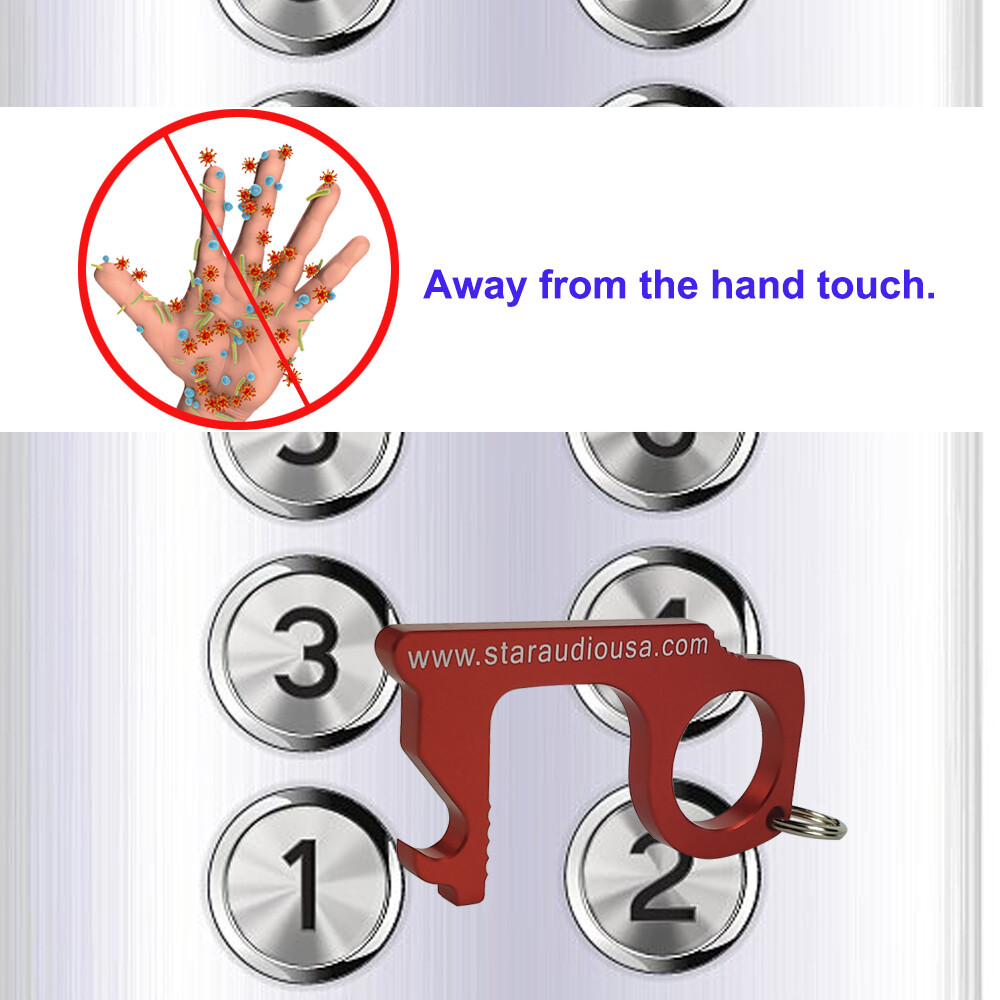 8Pcs Contactless Keychain Anti-Microbial Keychain No Touch Hand Tool Door Open
