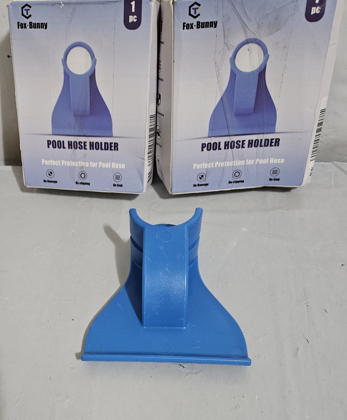 Lot of 2 Fox Bunny Pool Hose Holder Blue