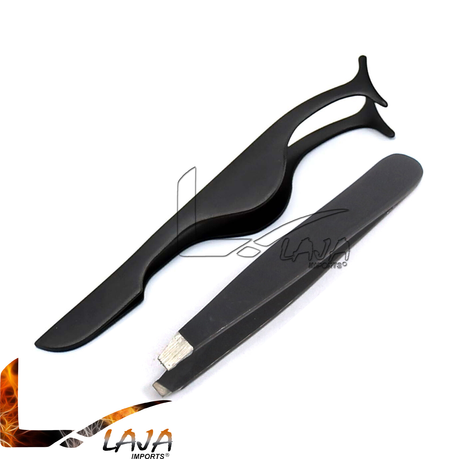 2pcs Professional False Eyelashes Extension Applicator Clip Tweezers Nipper Tool