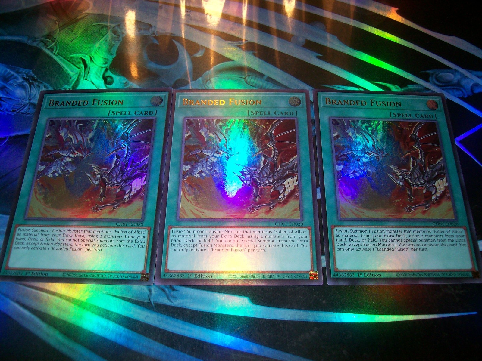 3x Branded Fusion 1st Edition Ultra Rare CH01-EN020 Yu-Gi-Oh!