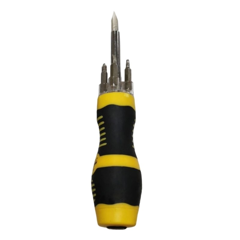 LED Illuminated Screwdriver 3 Mode Interchangeable Heads Portable Storage Case