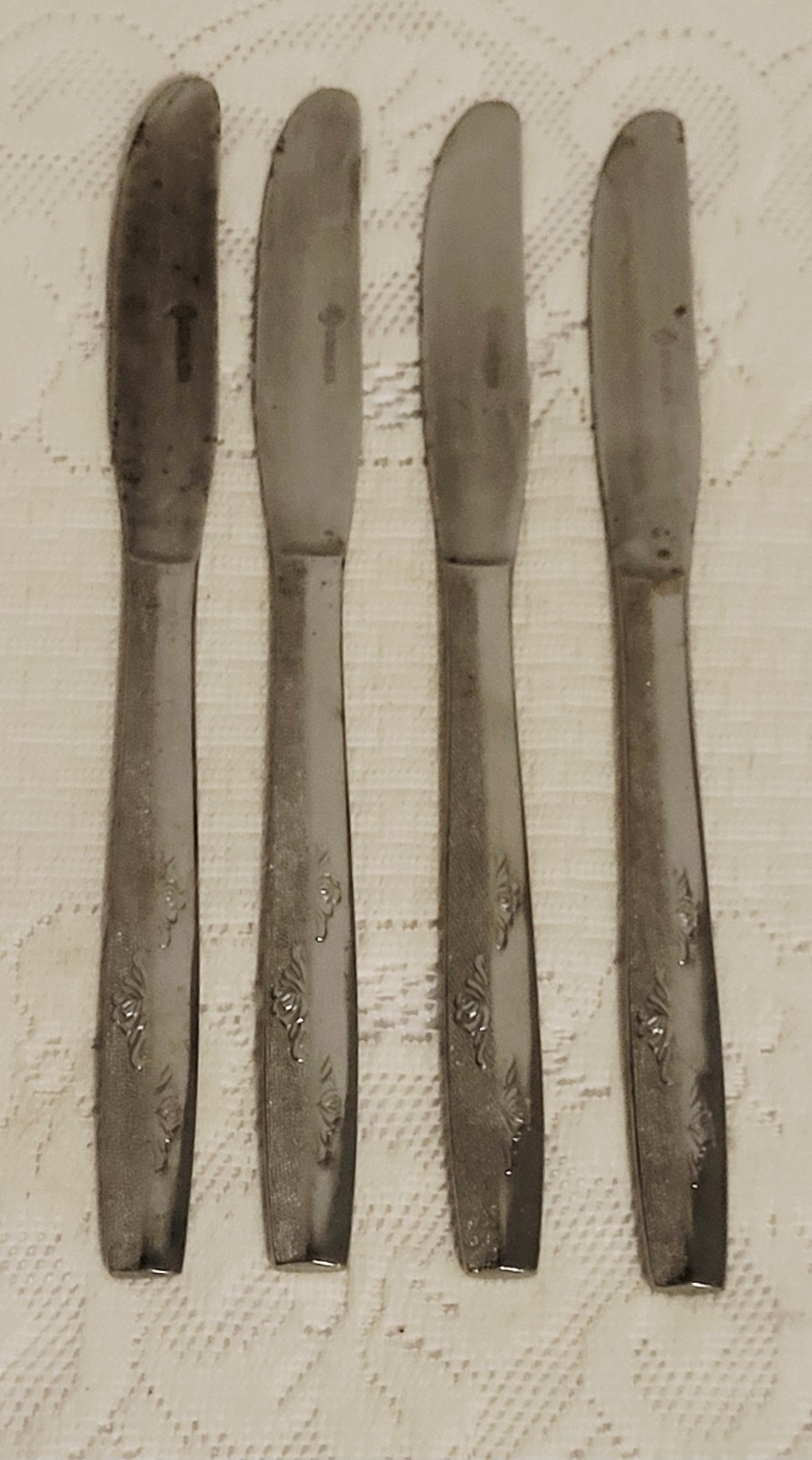Vtg Collectible Butter Dinner Knives Solid Stainless Steel  Japan Set Of 4