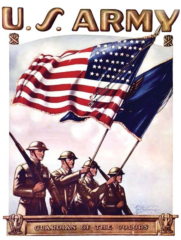 US Army WW 1 Guardian of the Colors NEW Sign 24"x30" USA STEEL XL Size 7 lbs