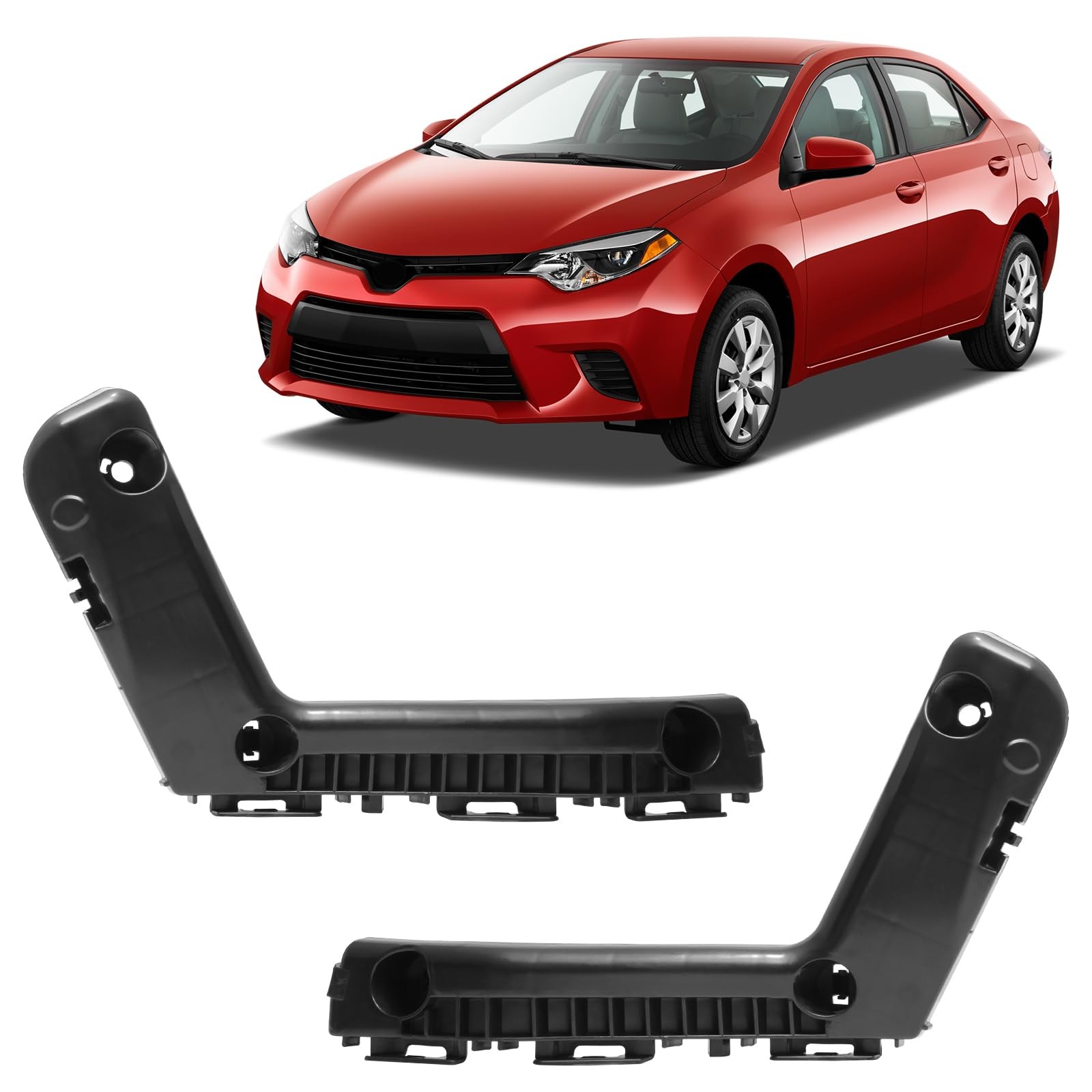 Front Bumper Cover Retainer Bracket Mount Pair for Toyota Corolla 2014-2016