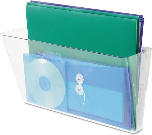 Deflecto 74301Stackable Legal Size Wall Pocket Clear