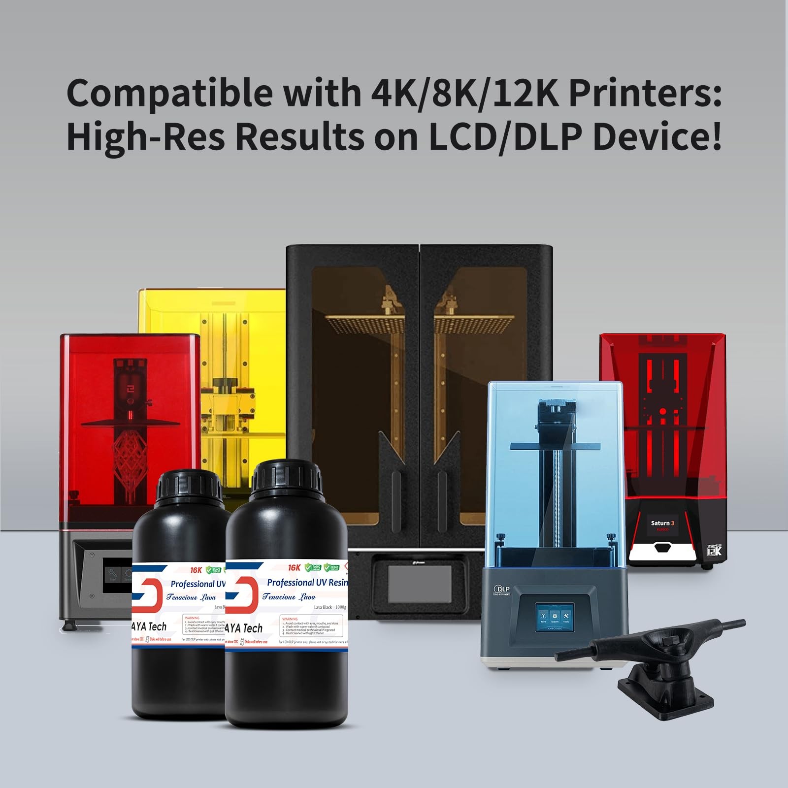 Siraya Tech Tenacious Lava Black Resin for 3D Printer - Professional Engineering