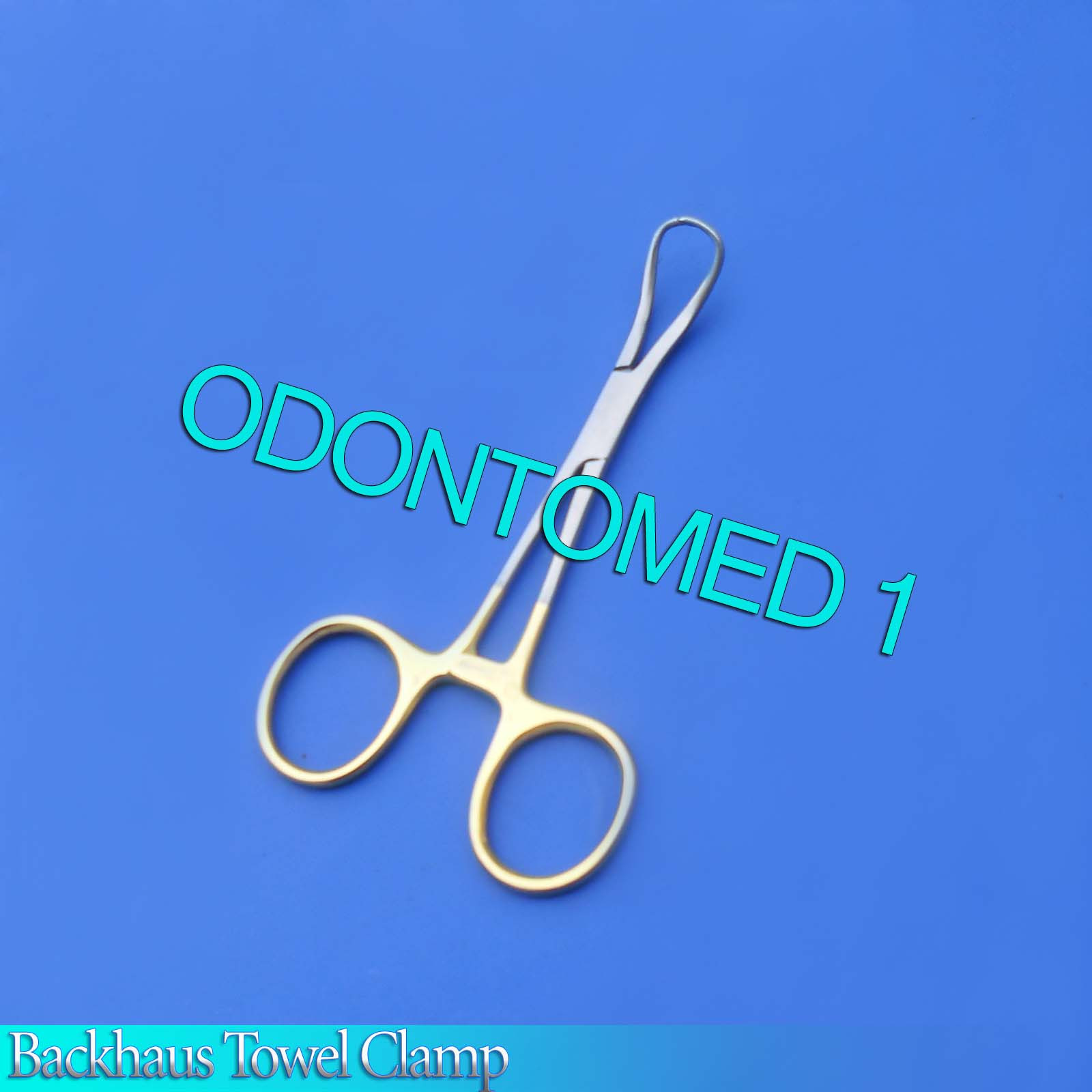O.R GRADE BACKHAUS TOWEL CLAMP SURGICAL SPAY PACK FORCEP 3.5" WITH GOLD HANDLE