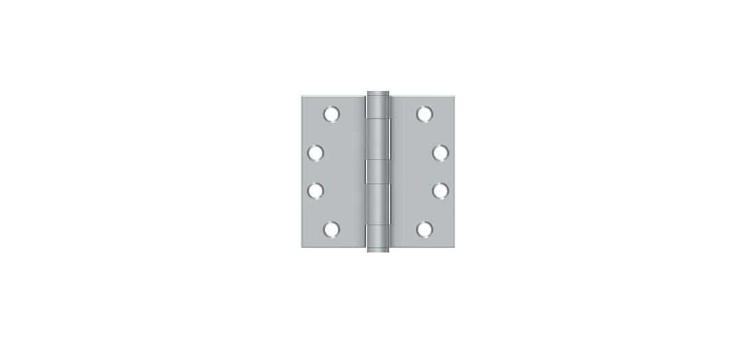 Deltana S44HD26D 4" x 4" Square Hinge, HD in Brushed Chrome Pair