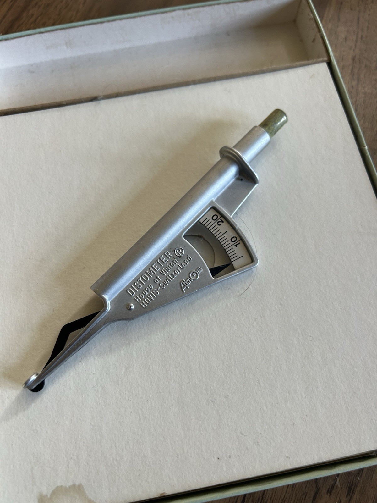 HOVOCO HOV OPTICAL CO DISTOMETER VERTEX DISTANCE TOOL CONVERSION SCALE DIRECTION