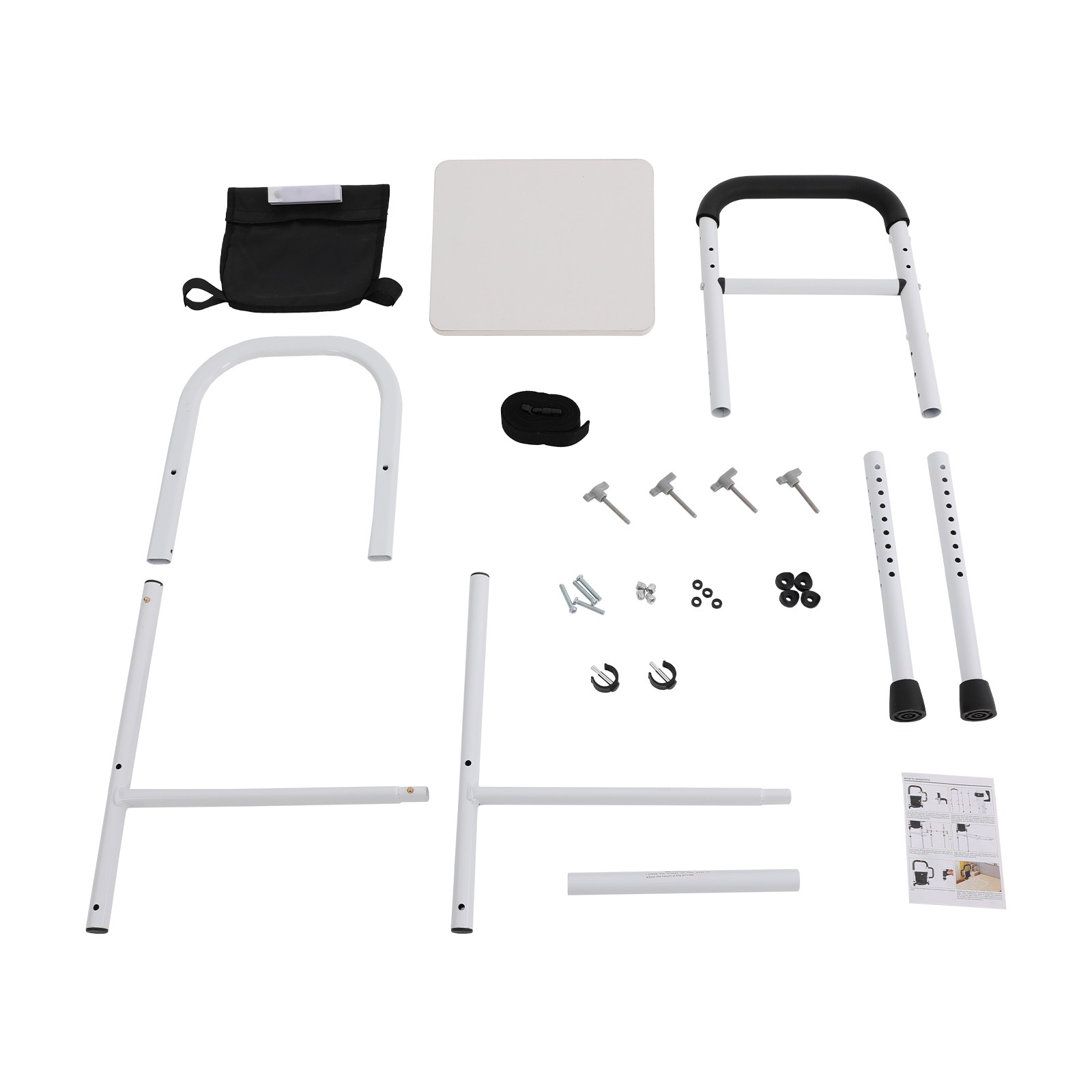 Height Adjustable Bed Rail for Seniors, Sturdy Support & Storage Solutions