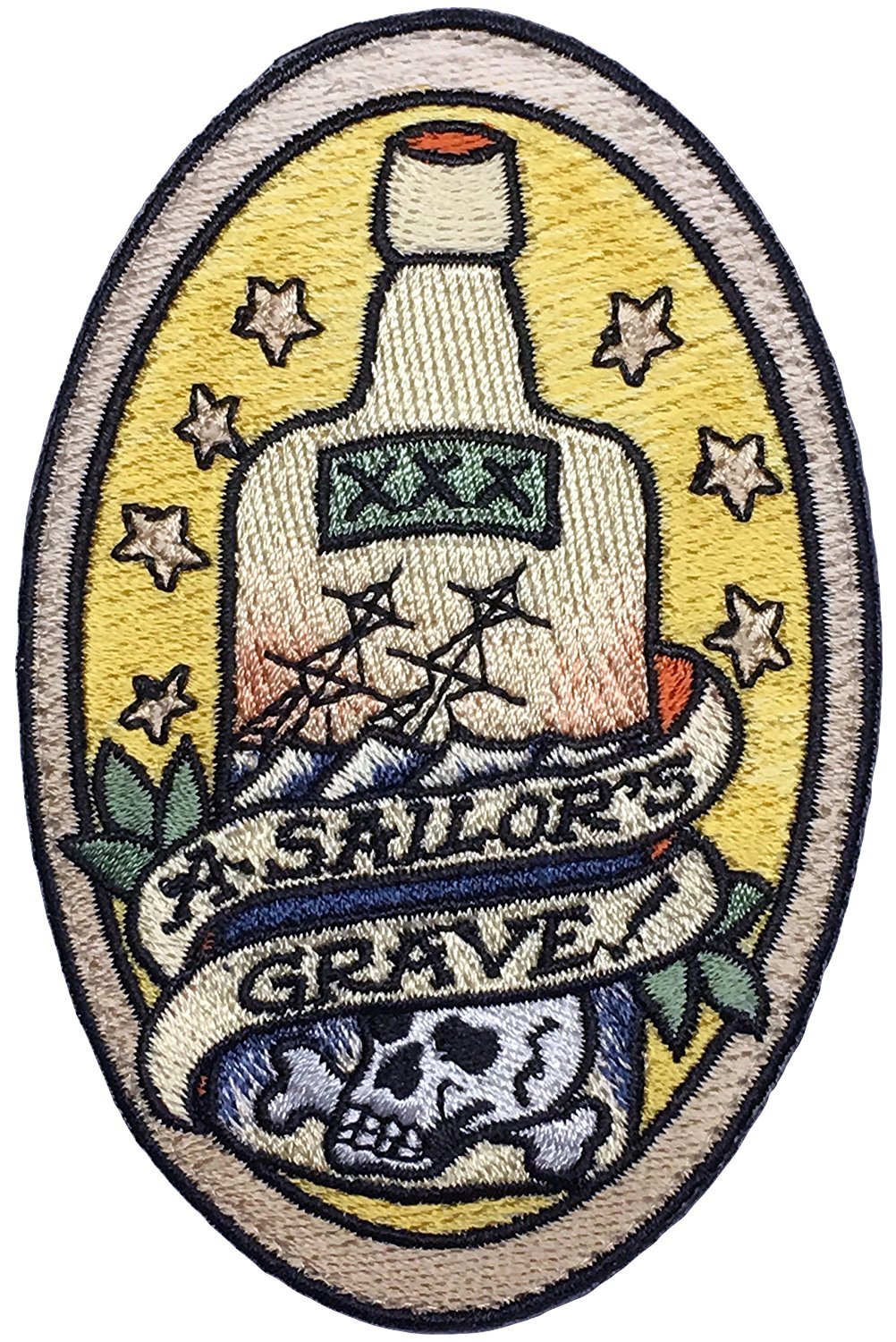 "A Sailors Grave" Tactical Embroidered Morale Patch With Hook Backing