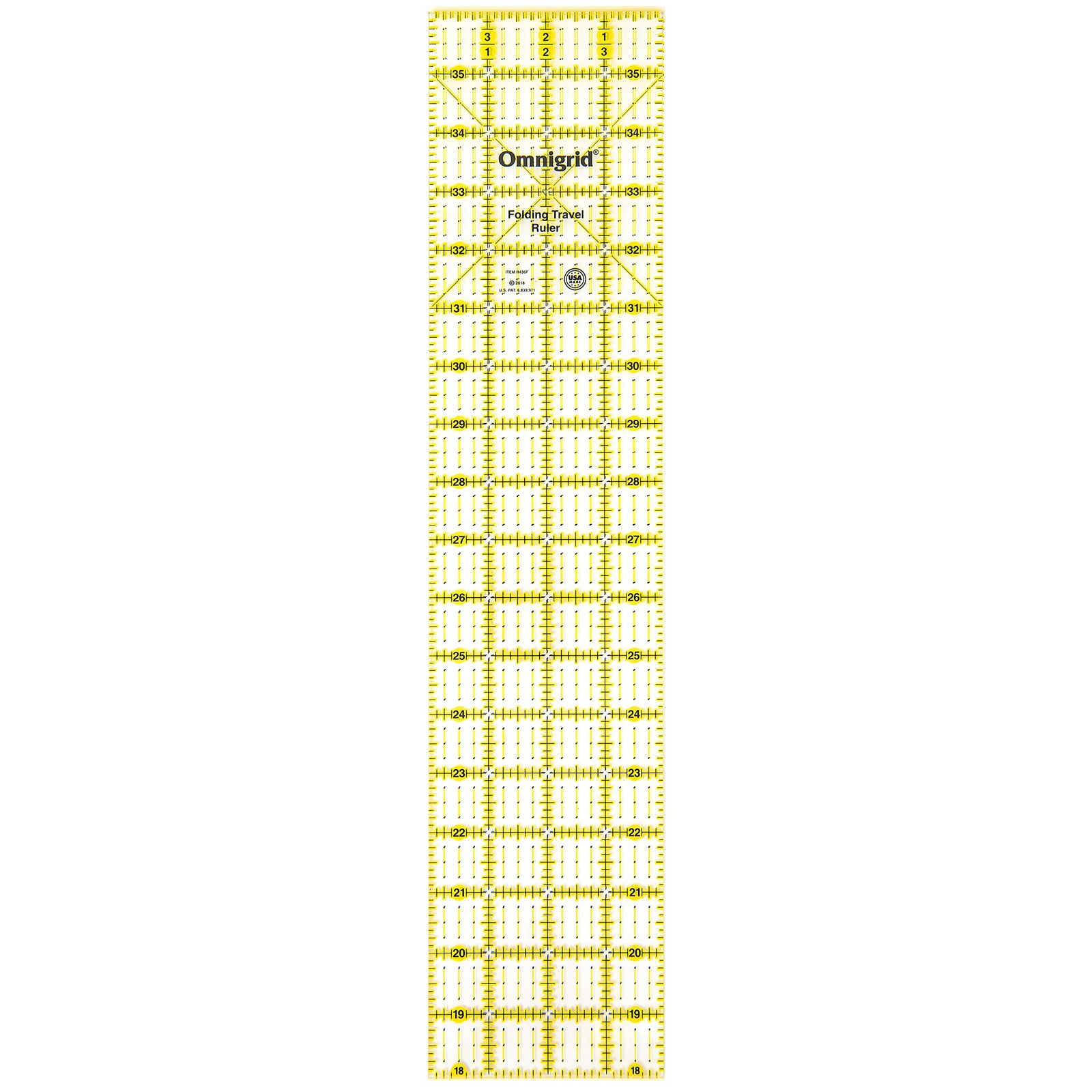 Omnigrid Folding Ruler, 4 x 36-Inch, Clear 4" x 36",