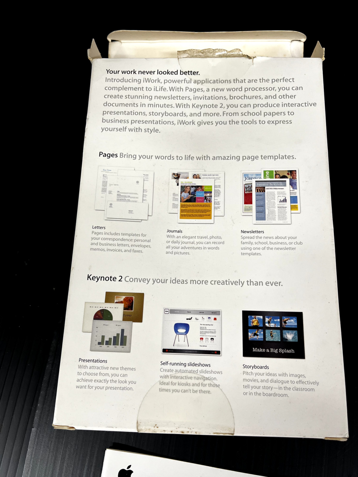 Apple iWork '05 Academic Version M9611Z/A For Mac complete 2005 w/codes