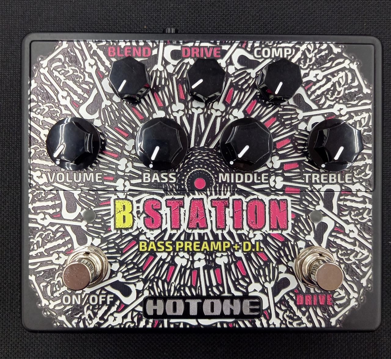 Hotone B-Station Bass Preamp with Box, Manual, Sticker & Pick