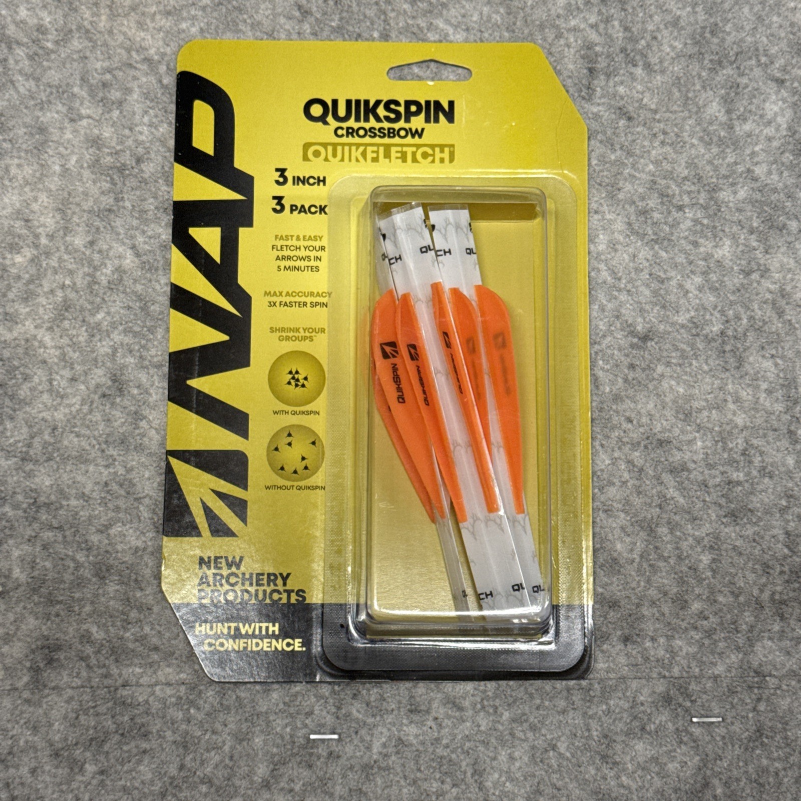 New NAP Quikfletch QuickSpin White/Orange 3" Fletch Wrapping NAP-60-671W 3 Pack