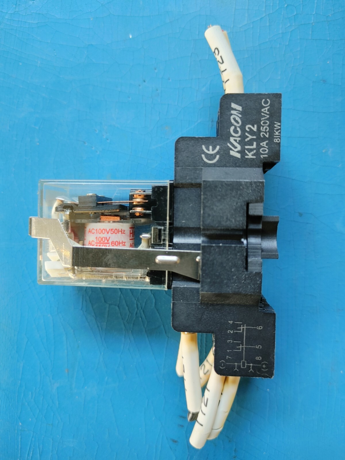 HR710-2PL Relay, HR710-2PL / 24VDC /And Base KLY2 10A 250VAC Kacon Free Shipping