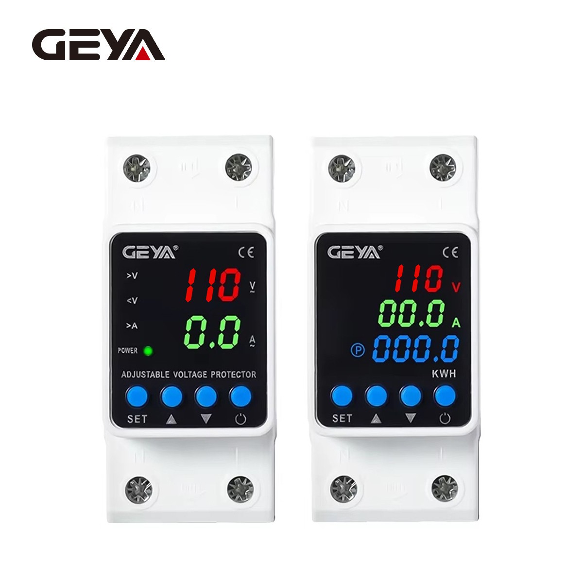 GEYA GPS6 Digital Display Voltage Current KWH Protector Protect 2P 40/63/80A 110