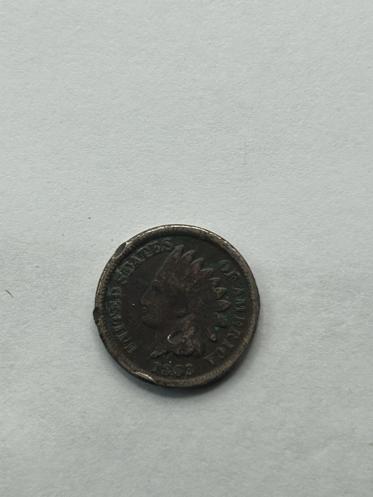 1863 Indian Cent VF