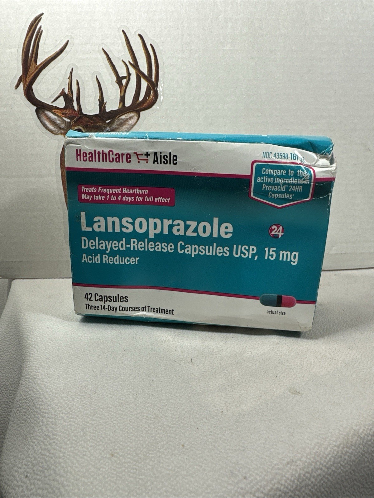 Healthcareaisle Lansoprazole 15mg – 42 Capsules Exp 08/2026 Acid Reducer OTC