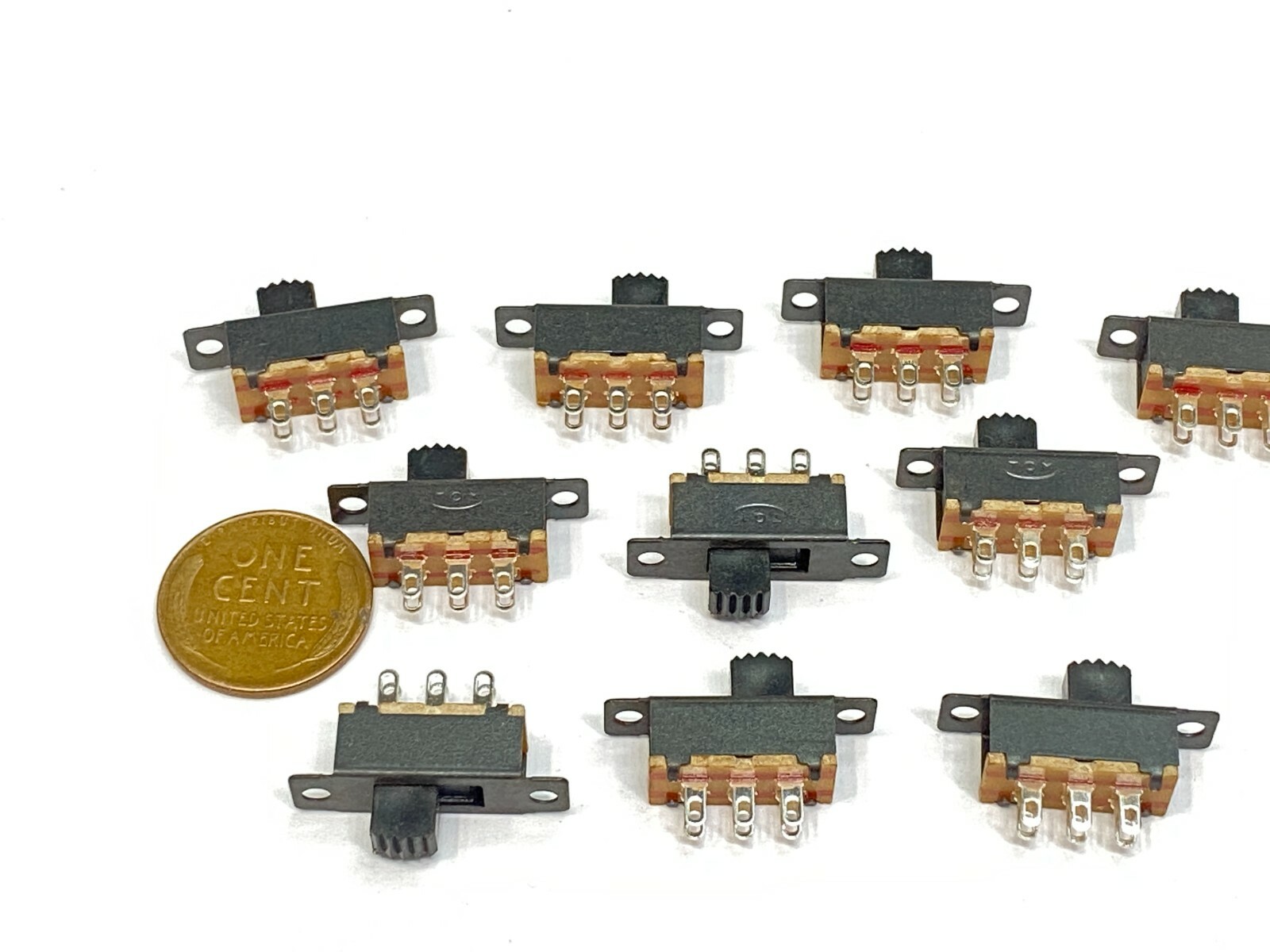 10 Pieces Slide switch small on/off toggle miniature 6pin ss22f32 knob 5mm