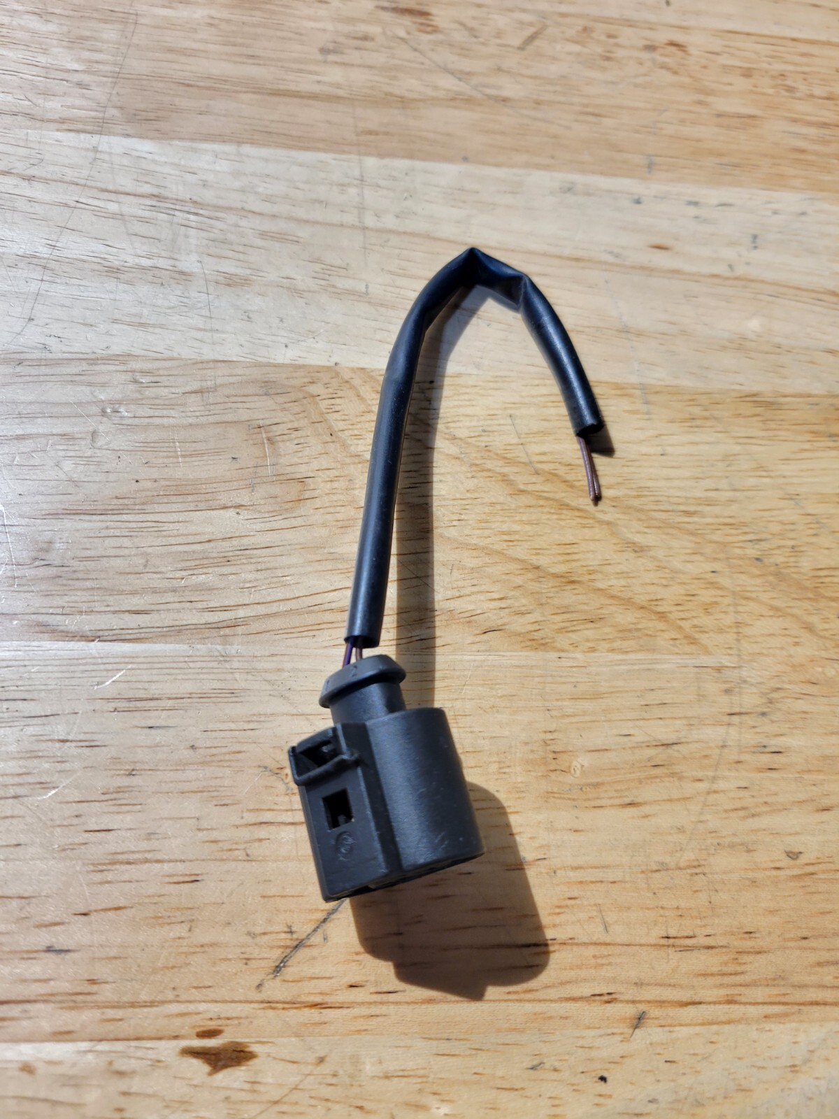 VW Audi Porsche Wiring Harness Plug Connector 2 Wire Pigtail OEM #1J0973722