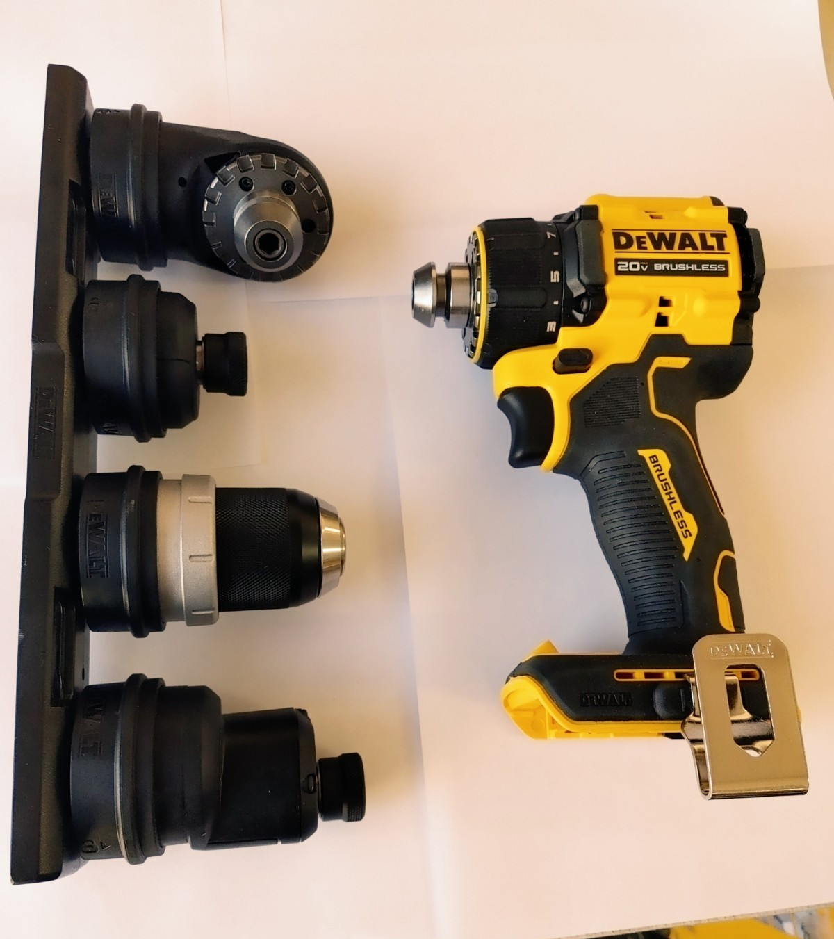 DeWALT Atomic 20V 5-in-1 Multi-Head Drill/Driver 1/2in, Yellow/Black (tool only)