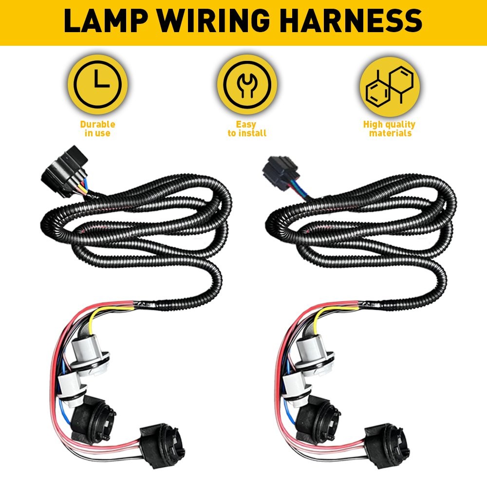 Left & Right Side Tail Light Lamp Wiring Harness for Chevy Silverado 16531401