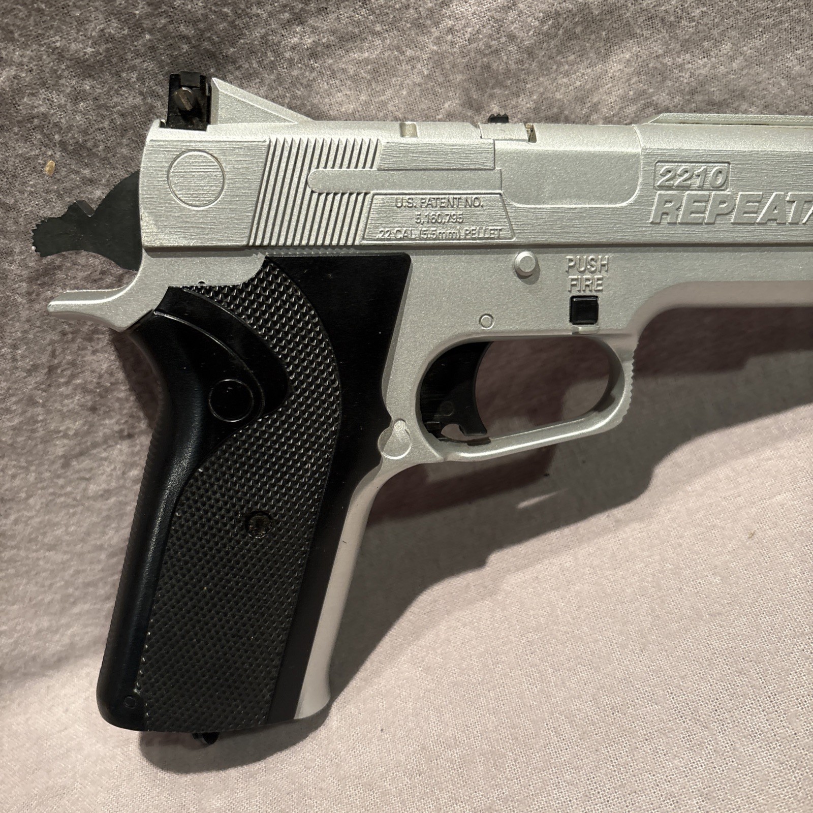 Crosman 2210 .22 Pellet Pistol Co2 Silver Repeat Air Tested