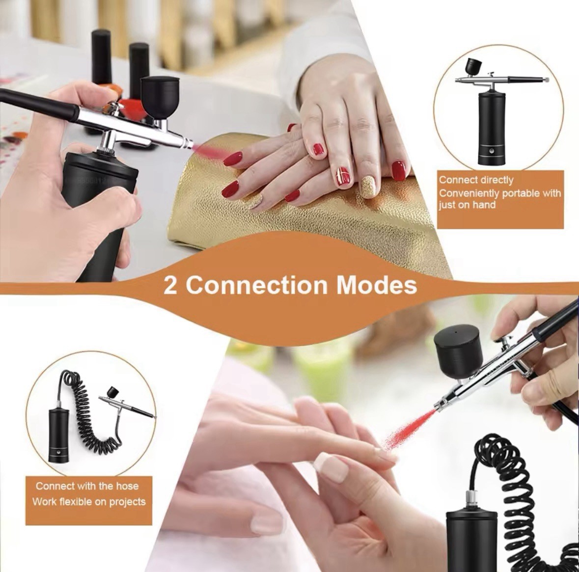 Aeropenna Portable Airbrush Kit with Compressor Modeling Nails