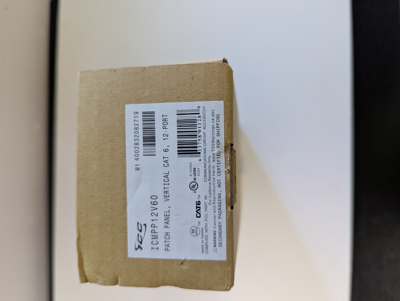 ICC ICMPP12V60 Cat6 Patch Panel 12 Port NIB