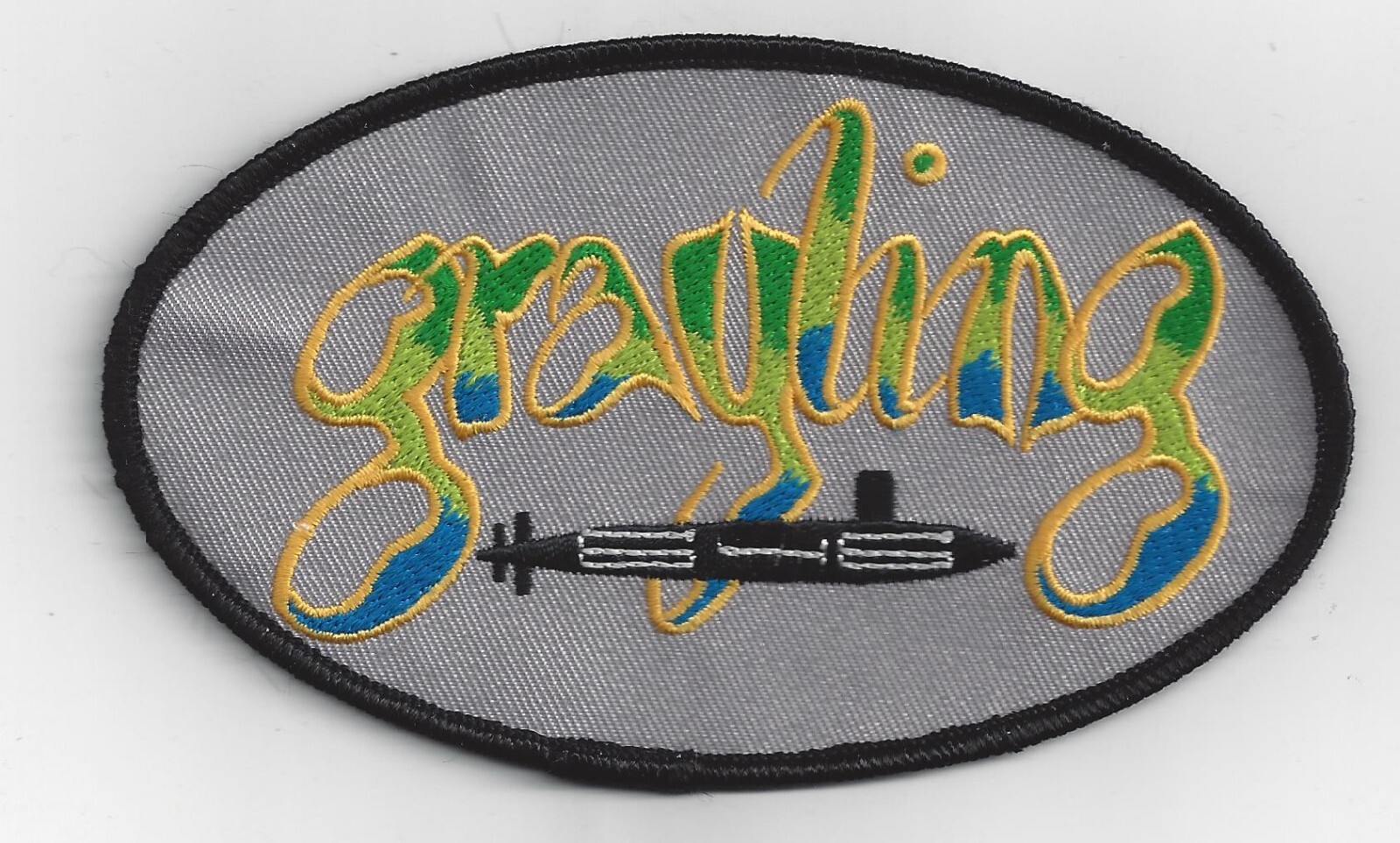 USS Grayling SSN 664 - 5 x 3 inch embroidered on twill BCP # c7231
