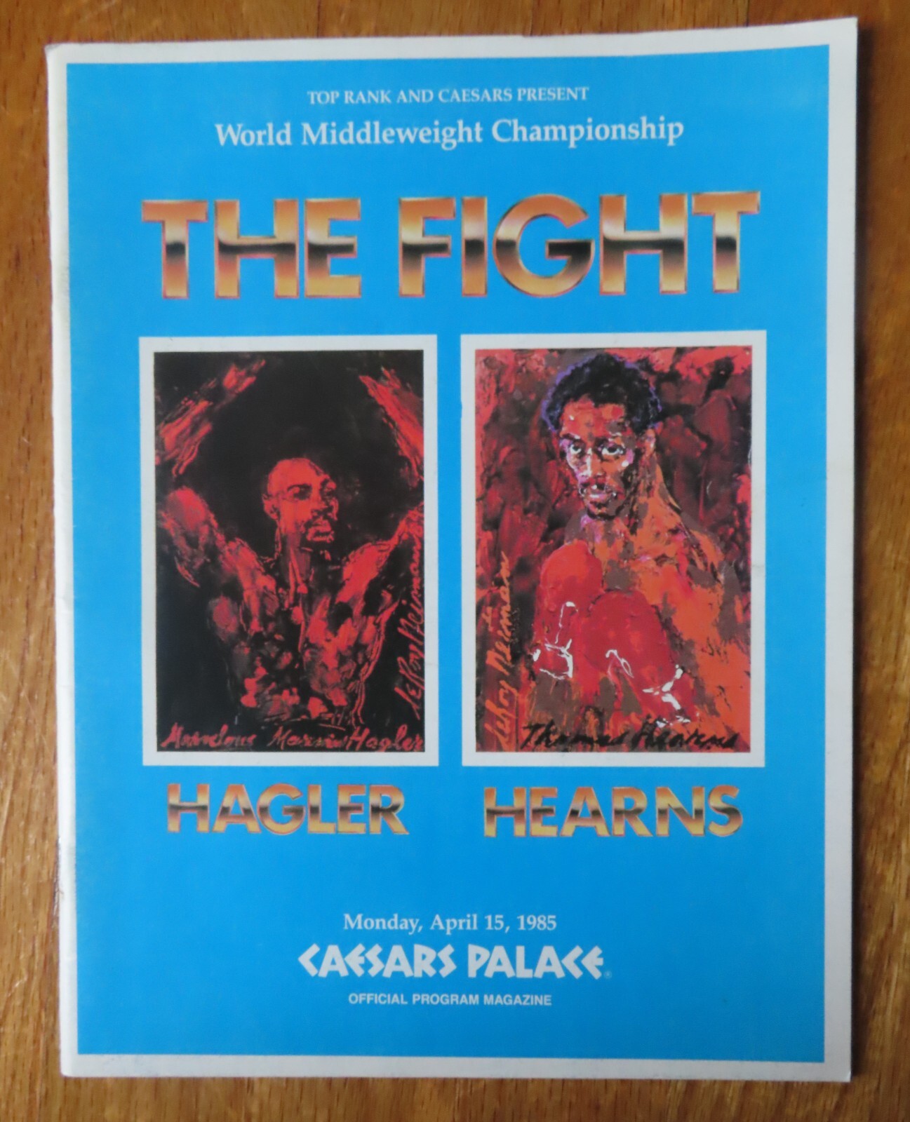 MIDDLEWEIGHT Championship Program MARVELOUS MARVIN HAGLER v THOMAS HITMAN HEARNS