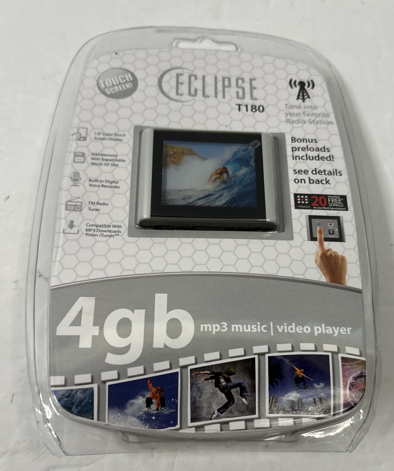 Eclipse T180 Silver (4 GB) Digital Media Player