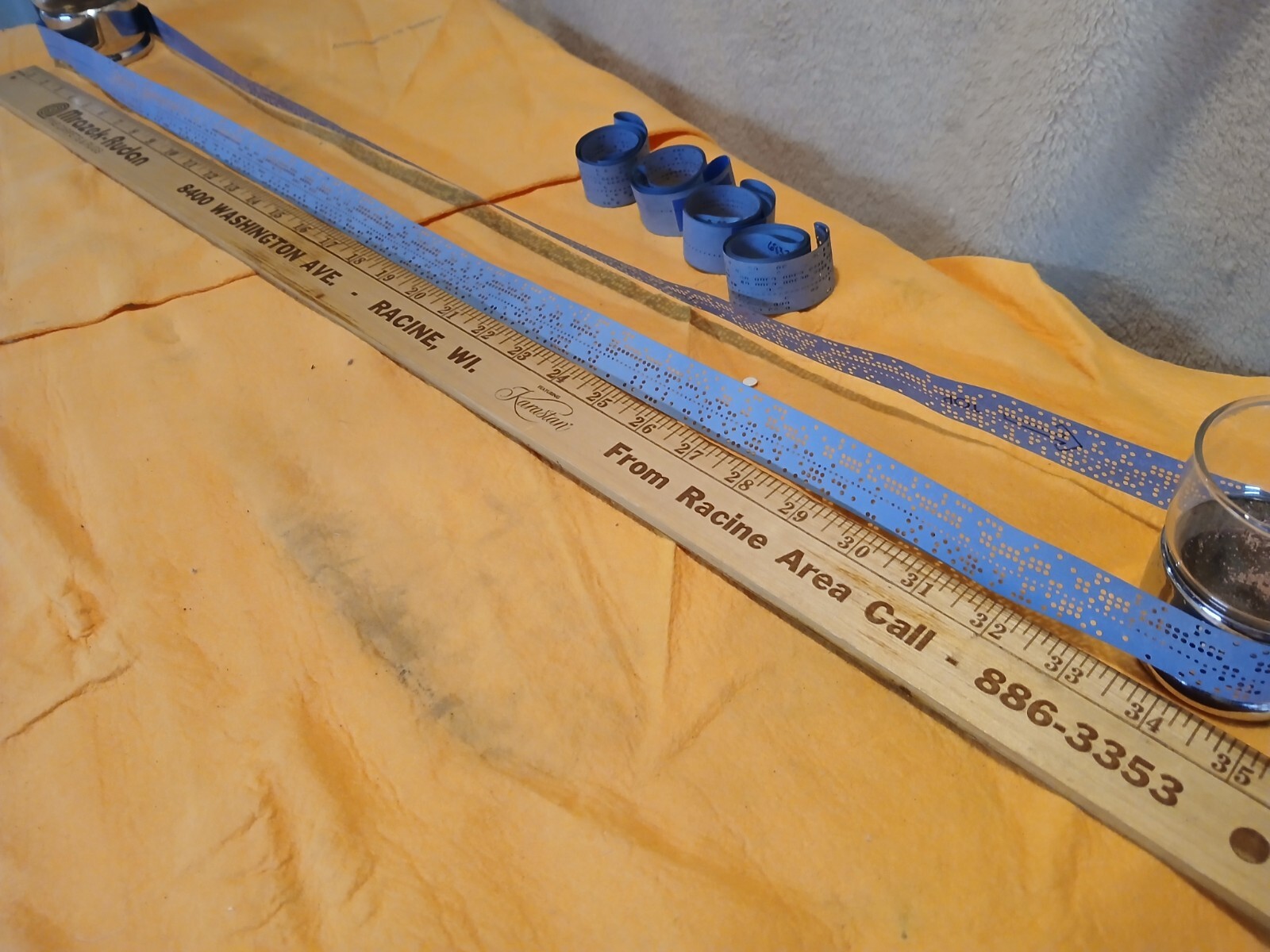 Ten Rolls - Vintage Computer Punched Paper Tape