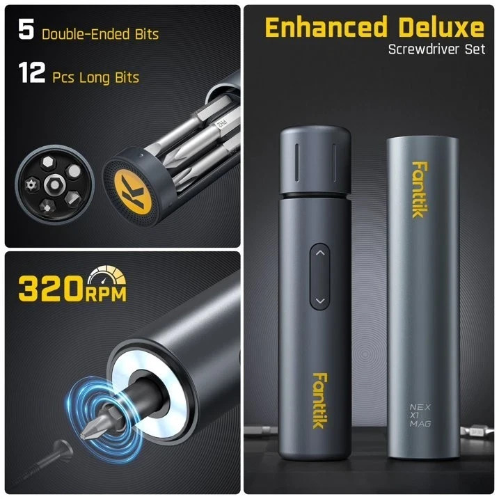 Fanttik S1 Capsule Cordless Screwdriver, 10 piece
