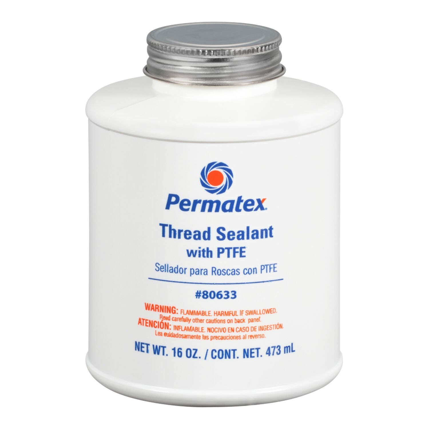 Permatex 80633 Thread Sealant with PTFE - 16 oz. can