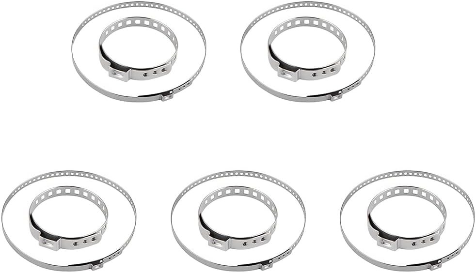 10PCS CV Joint Boot Crimp Clamp Kit, Stainless Steel Adjustable Drive Silver