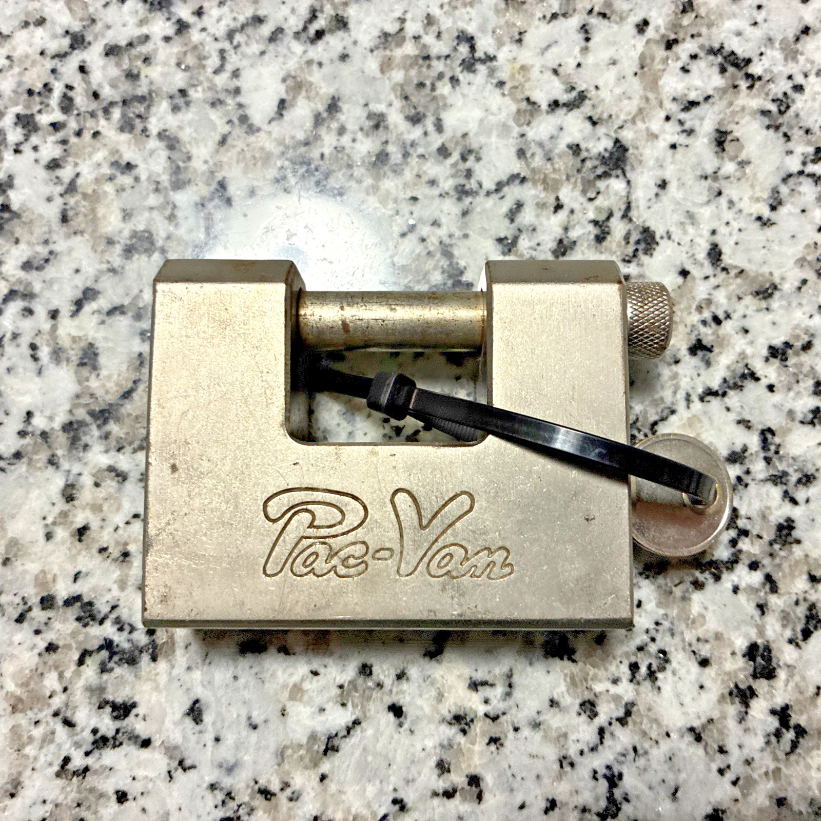 Pac-Van Branded Straight Shackle Padlock W/1 KEY