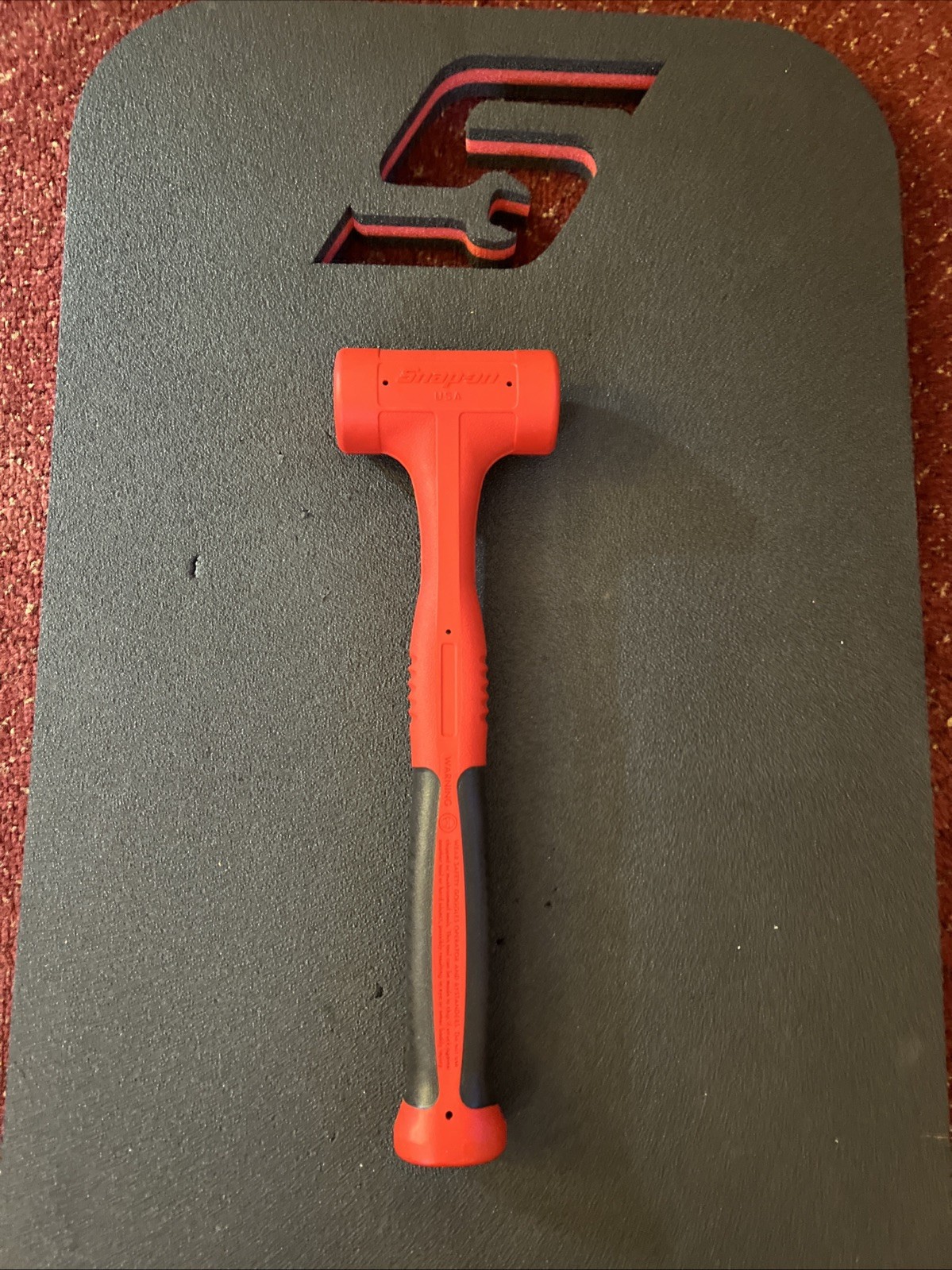 Snap On hbfe24 24oz soft grip dead blow hammer red New 🔥