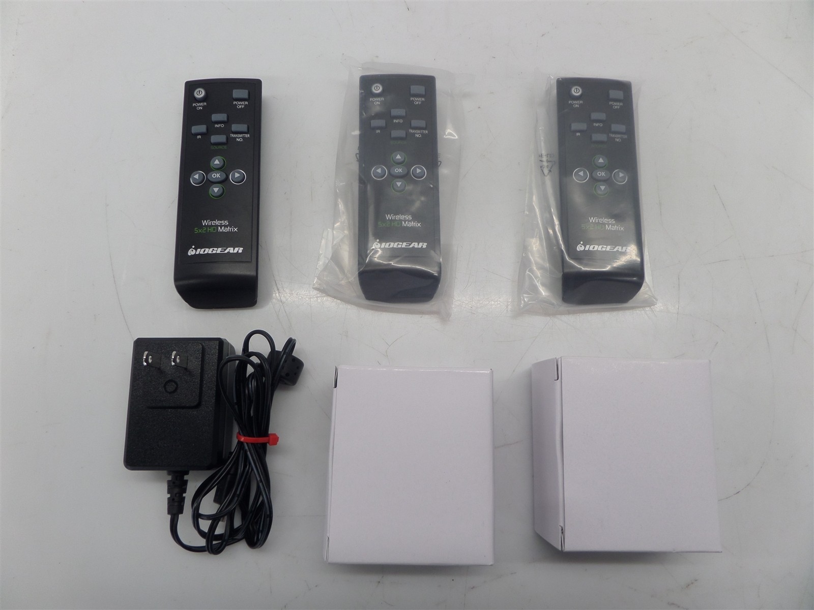 Lot Of 3 IOGEAR Remotes & Power Supplies For GWHD11 Transmitter & Receiver Kit