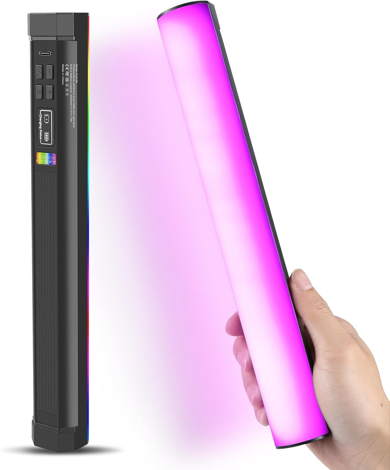 114 Leds RGB Video Light Wand, Magnetic Handheld Magnetic Tube Light 2500K-9000K