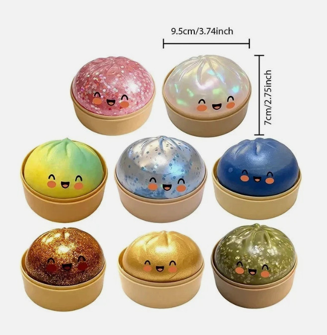 Five Below Mystery Squishy Bun Dumpling RARE GLITTER Limited Edition