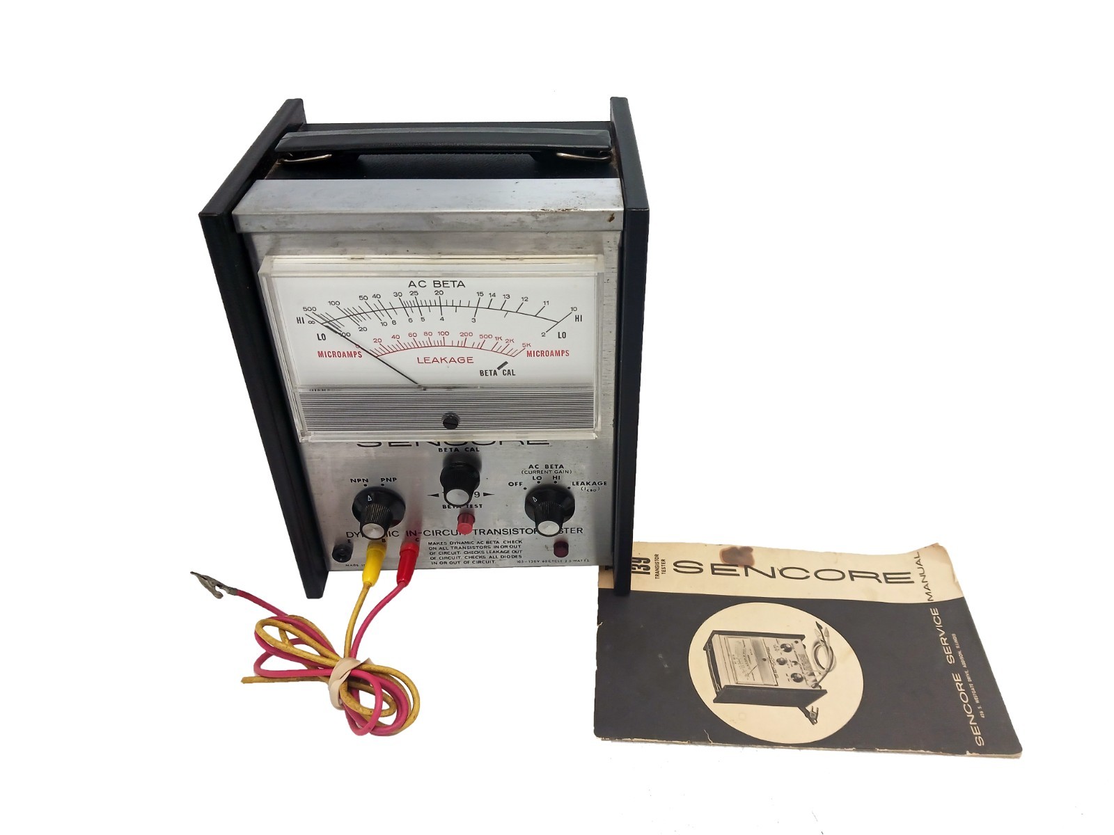 Sencore TR-139 Transistor Tester with Manual - WORKS