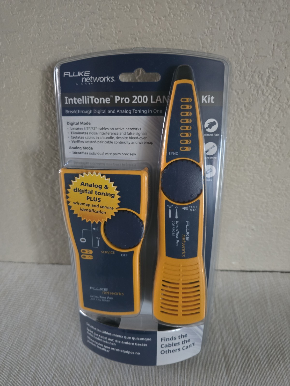 Fluke Networks IntelliTone Pro 200 LAN Toner and Probe Series MT820060KIT