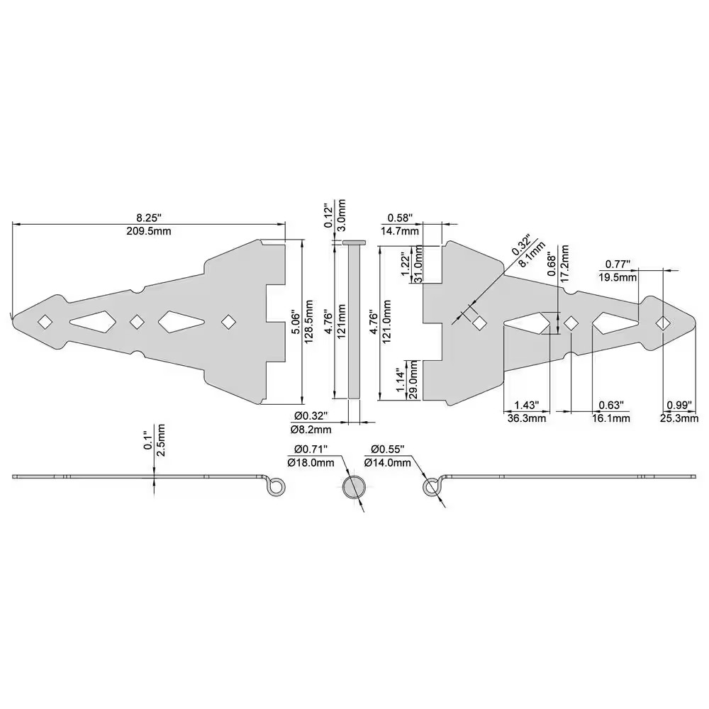 Black Post Latch Gate Set