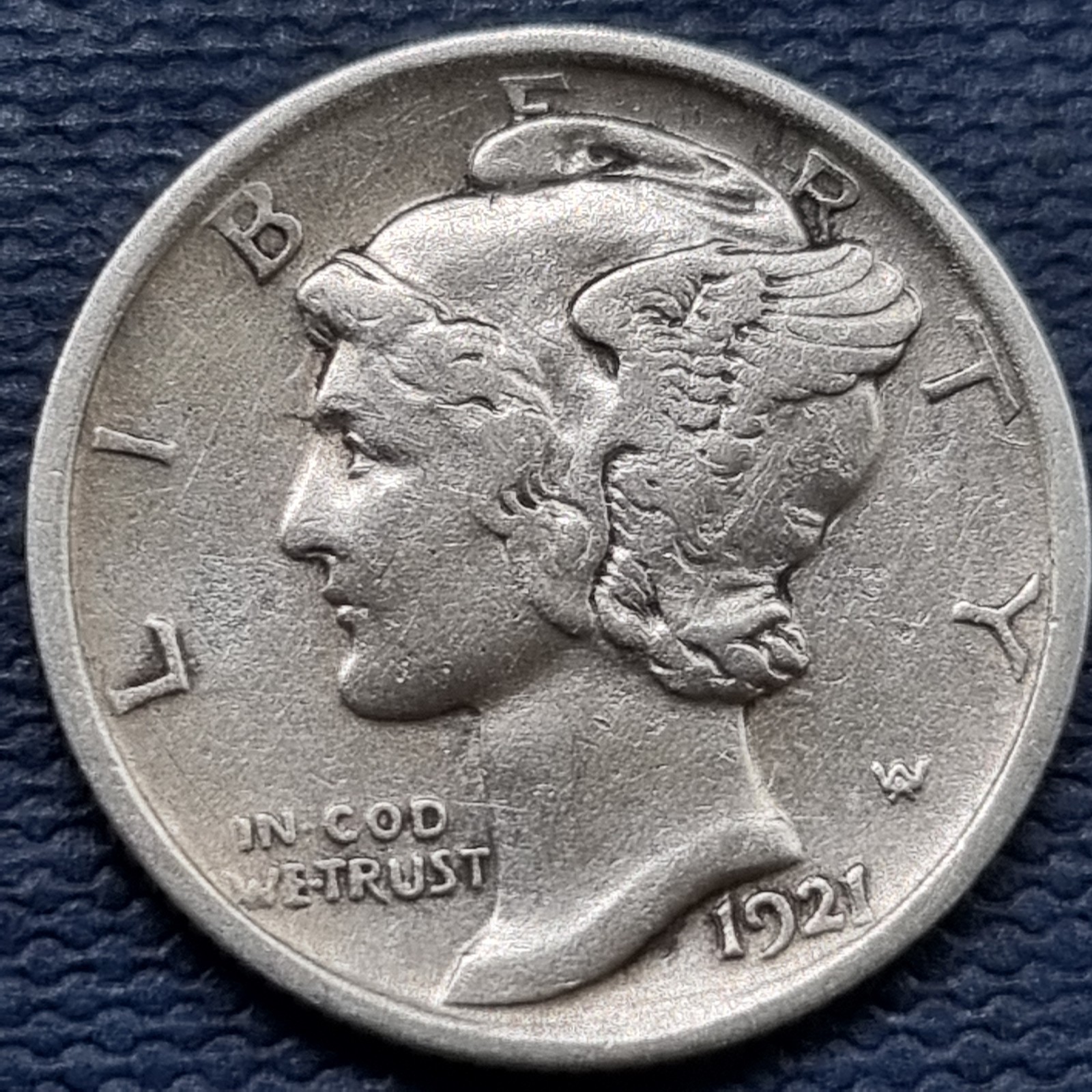 1921 Mercury Dime 10c Key Date Better Grade VF + #93611
