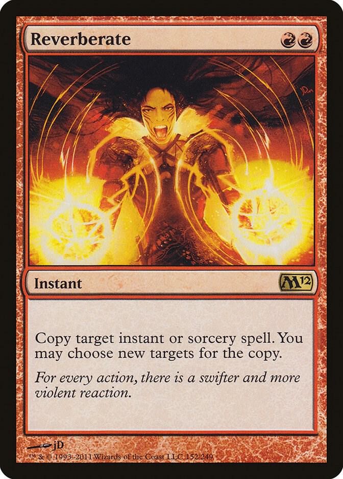 1x Reverberate - Magic 2012 (M12) LP - MTG