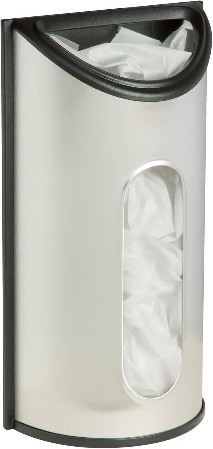 Stainless Steel Plastic Bag Saver & Trash Bag Dispenser Wall-Mounted Plastic Bag