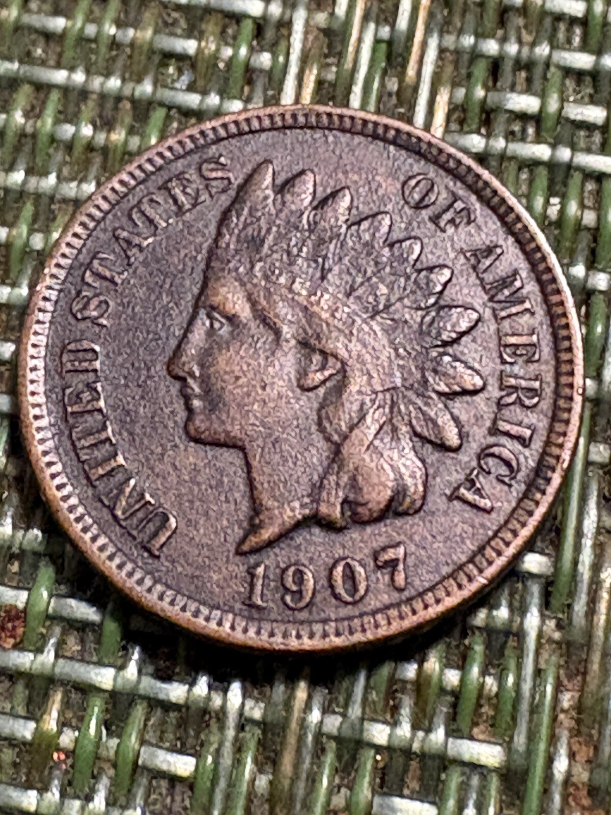 1907 Indian Head Penny Nice Condition